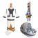 Set hainute botez, trusou si lumanare personalizata, decor traditional,