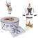 Set traditional, trusou botez, cutie trusou, lumanare si costum national