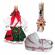 Set traditional botez fetita, trusou si lumanare personalizata, decor motive