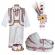 Set botez traditional baiat, trusou botez landou, lumanare si costum national,