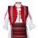 Set costum national fata, trusou botez landou si lumanare, decor popular,
