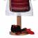 Set costum national fata, trusou botez landou si lumanare, decor popular,