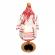 Set costumas rochita traditionala, trusou botez, cutie trusou si lumanare,