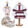 Set rochita traditionala fetita, trusou botez landou si lumanare, decor
