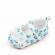 Pantofiori albi cu danteluta cu floricele verzi (marime disponibila: 3-6 luni
