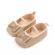 Pantofiori aurii cu fundita delicata (marime disponibila: 3-6 luni (marimea 18