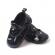 Pantofiori bebelusi, negri, lacuiti, cu floricele (marime disponibila: 6-9 luni