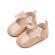 Pantofiori crem din lac cu fundita si strasuri (marime disponibila: 3-6 luni