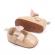 Pantofiori crem din lac cu fundita si strasuri (marime disponibila: 3-6 luni