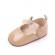 Pantofiori crem din lac cu fundita si strasuri (marime disponibila: 9-12 luni