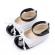Pantofiori eleganti alb cu negru pentru bebelusi (marime disponibila: 3-6 luni