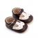 Pantofiori maro cu alb cu floricele colorate brodate (marime disponibila: 3-6