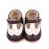 Pantofiori maro cu alb cu floricele colorate brodate (marime disponibila: 3-6