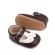 Pantofiori maro cu alb cu floricele colorate brodate (marime disponibila: 3-6