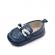 Pantofiori tip mocasini, bleumarin, cu fir alb impletit (marime disponibila:
