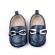 Pantofiori tip mocasini, bleumarin, cu fir alb impletit (marime disponibila: