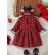 Rochita in carourii rosii cu dantela alba (marime disponibila: 12-18 luni