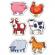 Set 6 puzzle ferma (2 piese) farmyard