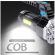 Lanterna puternica de mana, abs, lumini laterale cob,7 led, 2 in 1, afisare procentaj baterie, lumina alba