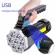Lanterna puternica de mana, abs, lumini laterale cob,7 led, 2 in 1, afisare procentaj baterie, lumina alba