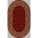 Covor bisericesc, model 15033 210 oval, rosu grena
