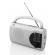 Radio jvc ra-e321s, tuner analogic fm/am, mufa jack pentru casti, argintiu