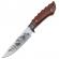 Cutit de vanatoare ideallstore®, mountain stag , argintiu, 27.5 cm, teaca textila inclusa