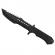 Cutit de vanatoare ideallstore®, survival spirit, otel inoxidabil, amnar, 30.5 cm, negru, teaca inclusa