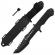 Cutit de vanatoare ideallstore®, survival spirit, otel inoxidabil, amnar, 30.5 cm, negru, teaca inclusa