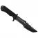 Cutit de vanatoare ideallstore®, survival spirit, otel inoxidabil, amnar, 30.5 cm, negru, teaca inclusa