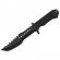 Cutit de vanatoare ideallstore®, survival spirit, otel inoxidabil, amnar, 30.5 cm, negru, teaca inclusa