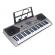 Orga electronica ideallstore®, schone klange, intrare usb, mini-microfon, suport partitura inclus, argintiu