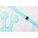 Prosop de baie cu broderie girafa 80x80 womar zaffiro alb/turcoaz/gri inchis