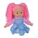 Papusa flower dolly din material textil 38 cm cu parul roz