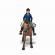 Set figurine echitatie cal si jocheu in jacheta albastra papo