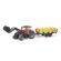 Tractor case ih optum 300 cvx cu incarcator frontal si remorca transport cu 8 baloti bruder