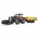 Tractor case ih optum 300 cvx cu incarcator frontal si remorca transport cu 8 baloti bruder