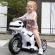 Motocicleta dinozaur cu acumulator, 2 motoare, 12v, 5a, alb