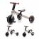 Bicicleta de echilibru/tricicleta pliabila kinderkraft 4trike silver grey