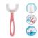 Set 2 periute de dinti pentru copii, forma u, silicon