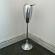 Scrumiera din inox cu picior si capac rabatabil, detasabila, 68 cm, argintiu