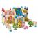 Set de constructii casa 6 in 1 din blocuri din lemn ecotoys ma429