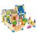 Set de constructii casa 6 in 1 din blocuri din lemn ecotoys ma429