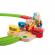 Jucarie din lemn hape - sina de tren curcubeu cu puzzle 30 piese