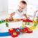 Jucarie din lemn hape - sina de tren curcubeu cu puzzle 30 piese