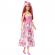 Papusa barbie cu parul blond si rochie roz