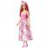 Papusa barbie cu parul blond si rochie roz