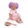 Papusa nines d'onil alex star cu parul mov, ambalata in cutie, cu miros de vanilie, 40 cm