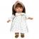 Papusa nines d'onil celia cu parul saten, rochie alba si miros de vanilie 45 cm