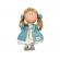 Papusa nines d'onil mia cu parul blond, funde albastre, articulatii si miros de vanilie 30 cm